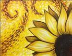 $29 Thursday !! Yellow Van Gogh Sunflower (Adult)