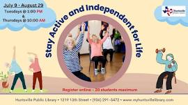 Stay Active and Independent for Life- Adult Exercise Class