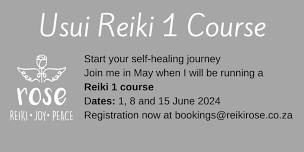 Reiki 1 Workshop - June 1, 8 and 15
