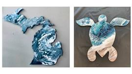 Pour Paint Workshop 18″ Sea Turtle or Michigan – Family Class