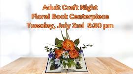 Floral Book Centerpiece Adult Craft Night