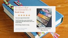 Watercolor Bookmarks and Book Swap