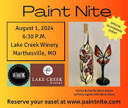 08/01/2024 GLASSWARE Paint Nite at Lake Creek Winery in Marthasville, MO