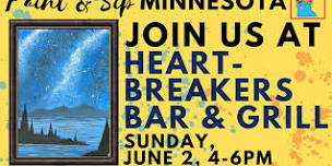 June 2 Paint & Sip at Heartbreakers Bar & Grill