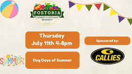 Dog Days of Summer Market Sponsored by Callies Performance Products