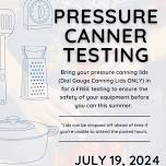 Pressure Canner Testing Event