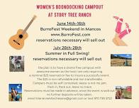 Women's Boondocking Campout BurroFest weekend