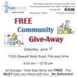 RESCHEDULED FREE Community Give-Away