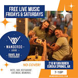 Live Music: Friday & Saturday at Wanderoo Lodge & Gravel Bar