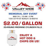 Burley Energy Memorial Day Propane Special- $2.00/Gallon Cylinder Fills