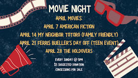 Movie Night! Every Sunday at 5 PM
