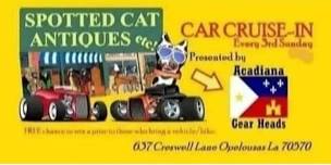 Spotted Cat Antiques store cruise in,  free drawing to be held!