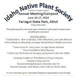 Idaho Native Plant Society Annual Meeting/Campout
