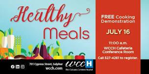 WCCH Healthy Meals Cooking Demo -  July 2024
