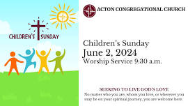 Worship with us on Children's Sunday!