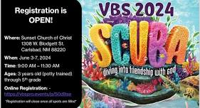 VBS 2024 Registration: SCUBA Diving Into Friendship With God