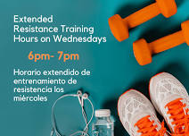 Extended Resistance Training Hours on Wednesdays