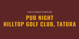 Pub Night: Hilltop Golf Club, Tatura